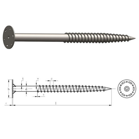 Solar Helix Ground Screw