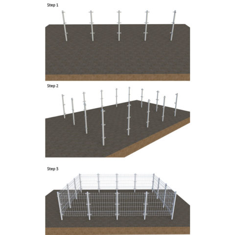 Iron Mesh Fence Installation