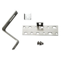 solar curved tile hooks, side adjustable, fixed hoop