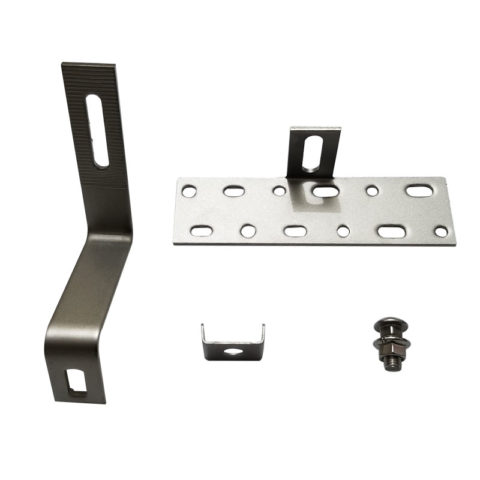 solar curved tile hooks, side adjustable, C clip