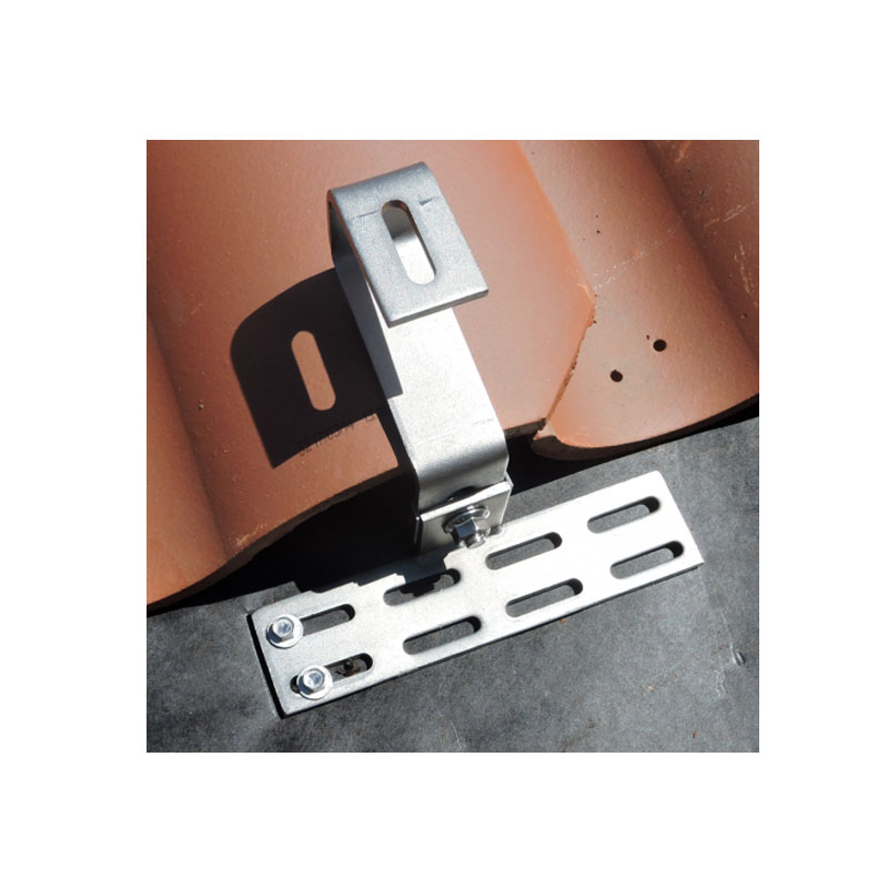Solar Curved Tile Roof Hooks , Height adjustable for Bottom Mounting Rails