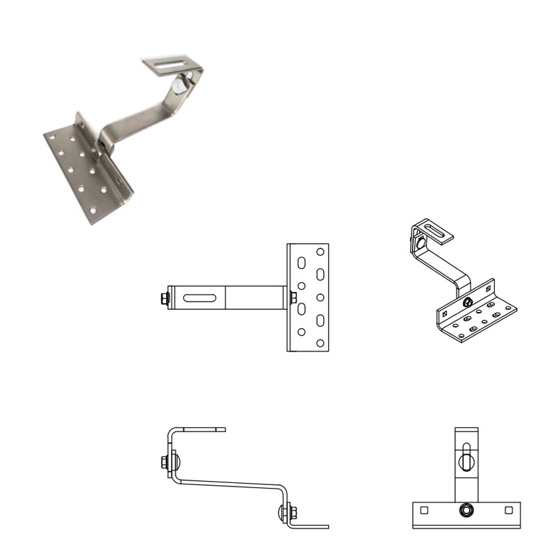 tailored double adjustable PV module roof hooks