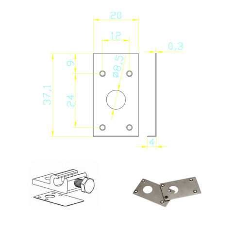 solar mounting grounding clips 4A
