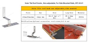 Solar Tile Roof Hooks manufacturer