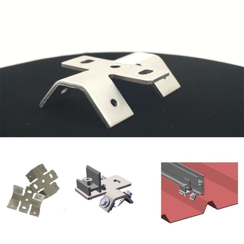 Metal Sheet Solar Mounting Clamp, bottom mounted