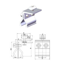 solar metal roof clamps profile SPC-002
