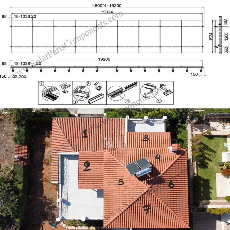 Universal Solar Tile Roof Hooks wholesale