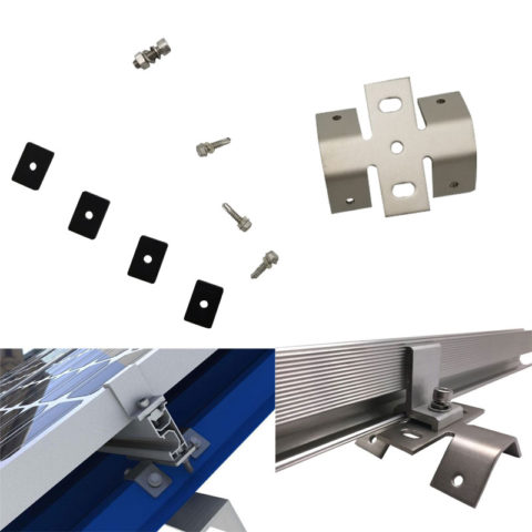 SUS 304 Bottom Clamps for metal roof mounting