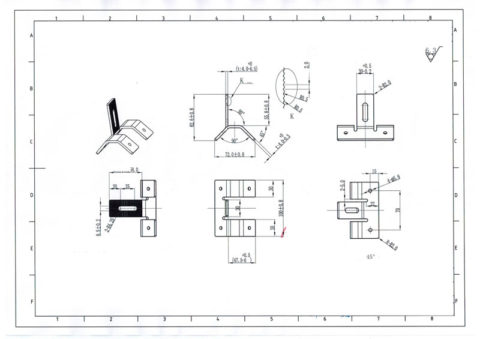 Solar Trapezoid Metal Roof Clamps Side Mounting Size Profile
