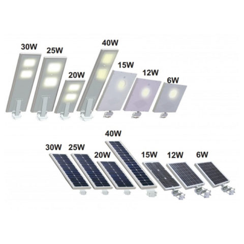 integrated photo-voltaic street lights series