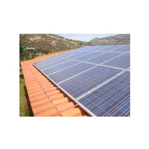 Curved Spanish Roman Tile Roof Mounting System with Side Mounted Solar Hook