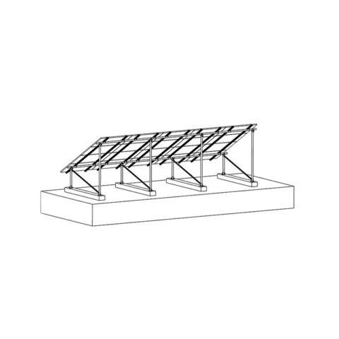 solar ground system concrete pier n type