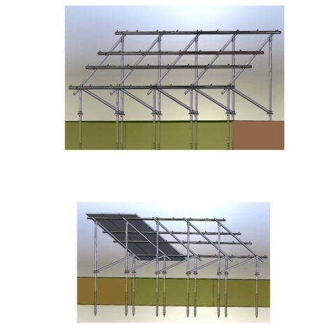 screw pile n type solar ground mounts