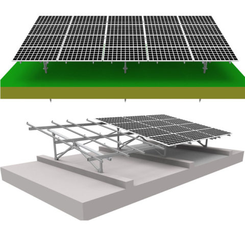 w type solar ground mounting systems