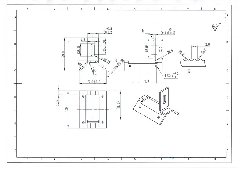 Solar Trapezoid Metal Roof Clamps Side Mount Size s