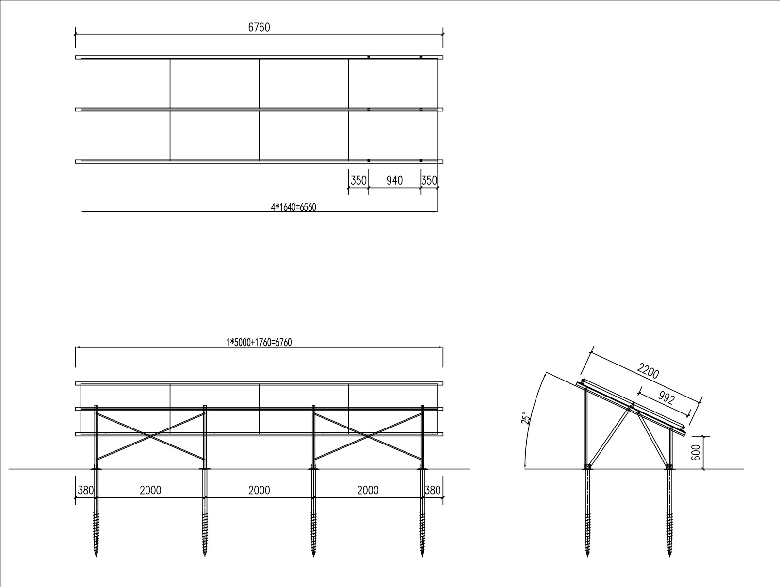 solar ground mounting system with screw pile landscape design case