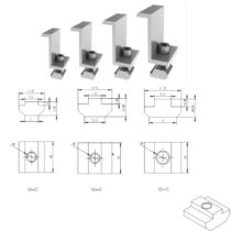 sliding nut block for end clamps