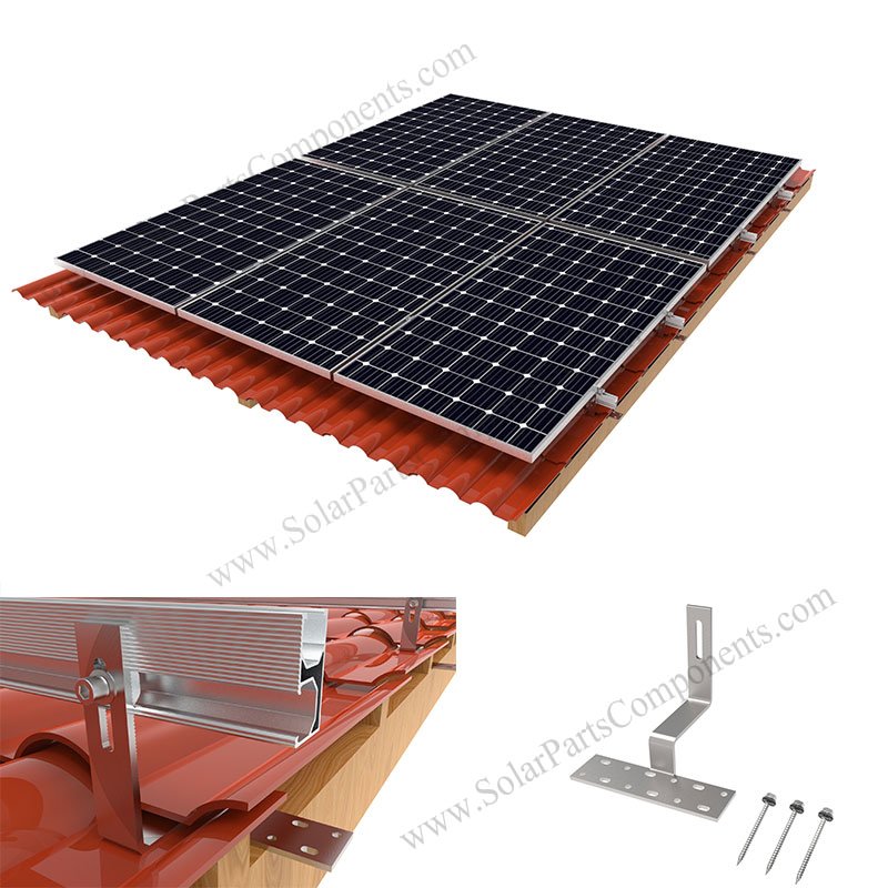 Solar Mounted System For Tile Roofing, How To Install Flat Clay Roof Tiles