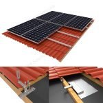 solar roof mounting system for Spanish tile