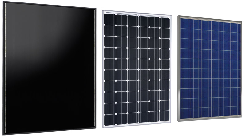 Mono / Poly / Thin-film crystalline PV solar panel modules