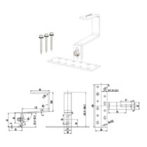 solar panel curved tile roofs bottom mounting profile