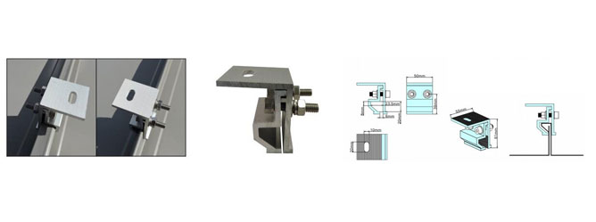 solar metal roof clamps standing seam Drawing SPC-000