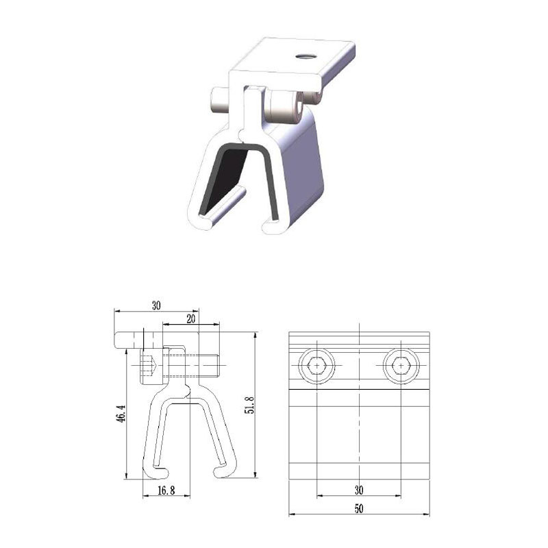 solar tin roof clamps Drawing SPC-001