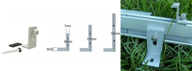 solar metal roofing L foot profile