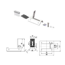 trapezoid metal roof side mount clamp drawing