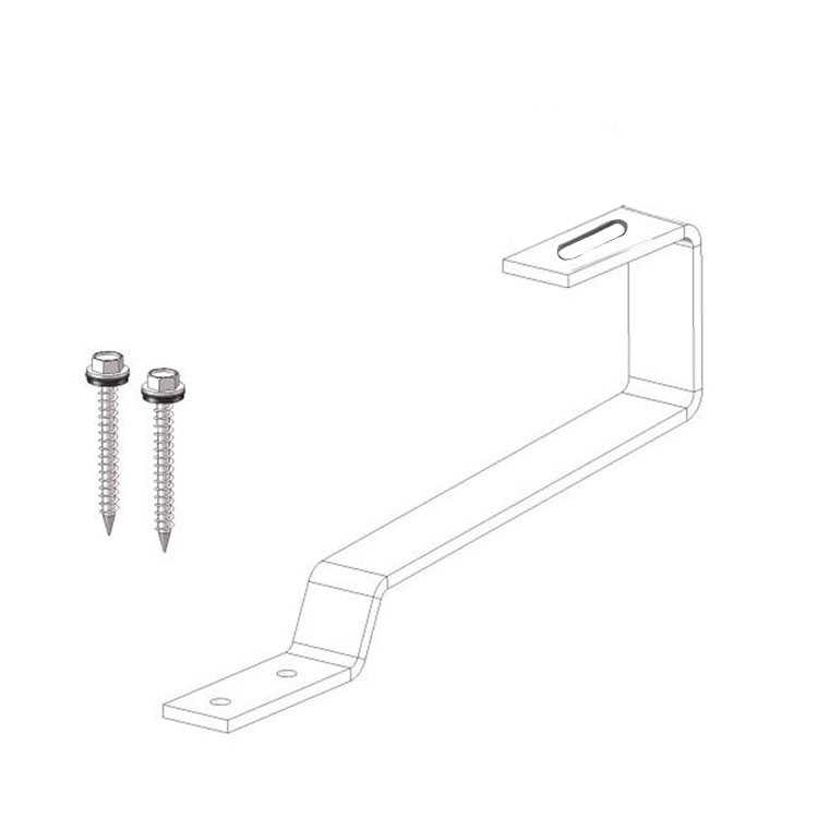 solar panel flat tile hooks drawing