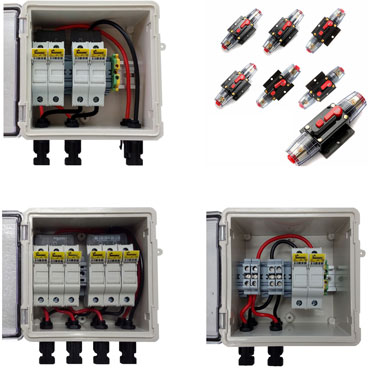 solar power fuses and breakers