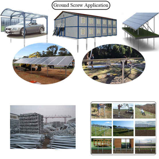 ground screws , anchor , pile application