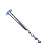 ground pier with flange for solar racking