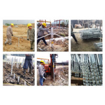 fixed flange ground screws for solar racking installation