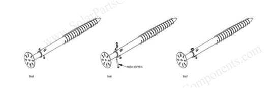 Solar screws A50 for ground mounting structure