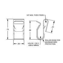 two lines solar cable clip sizes