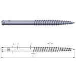 solar ground screw with adjustable flange