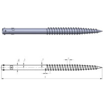 solar ground screw with adjustable flange