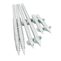 solar ground poles with adjustable flange