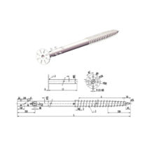 Adjustable flange Helical Solar Ground Screws / Piles / Piers / Anchors / Poles