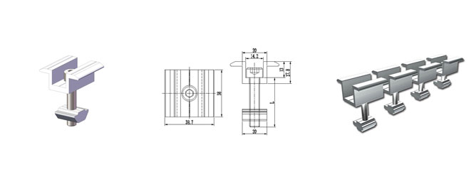 solar mid clamp sizes