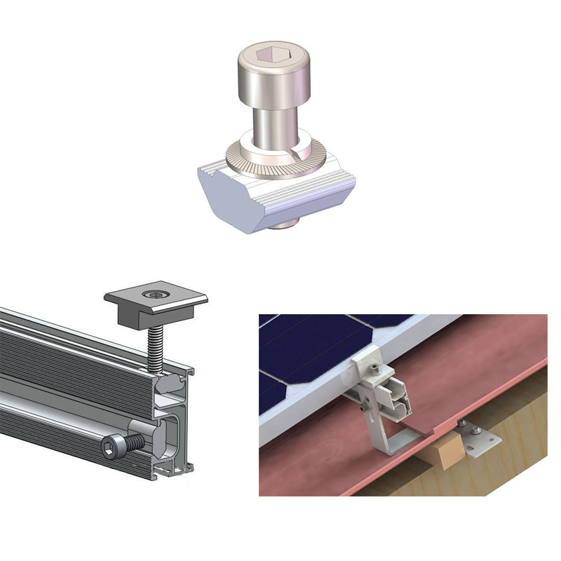 solar sliding nuts for rail mounting