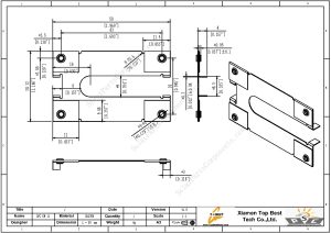 Drawing & Size for PV Panel Grounding Clips SPC-GW-11