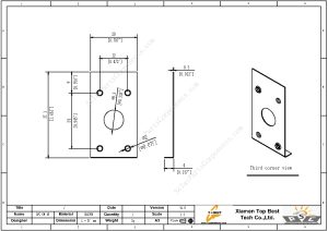 Drawing & Size for Solar earthing plates SPC-GW-16