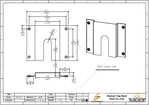 Drawing & Size for Solar grounding clips SPC-GW-17