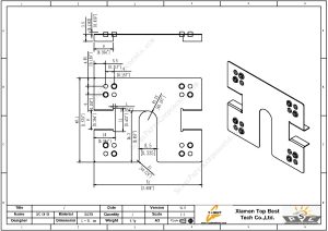 Drawing and size for Solar Panel Grounding Clips SPC-GW-08