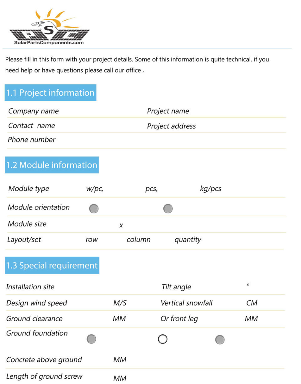Solar Mounting Project Checklist Solar Mounting Project Checklist