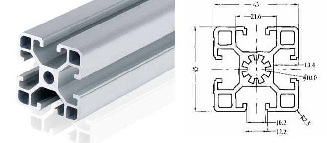 4545 aluminum extrusion profile