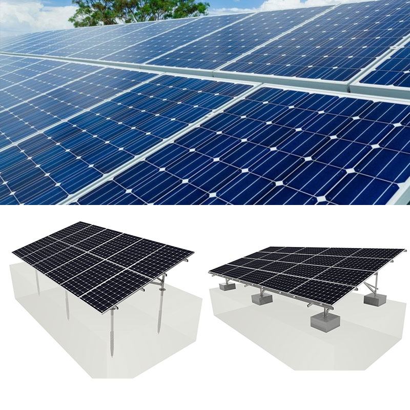 Carbon steel solar ground mounting system