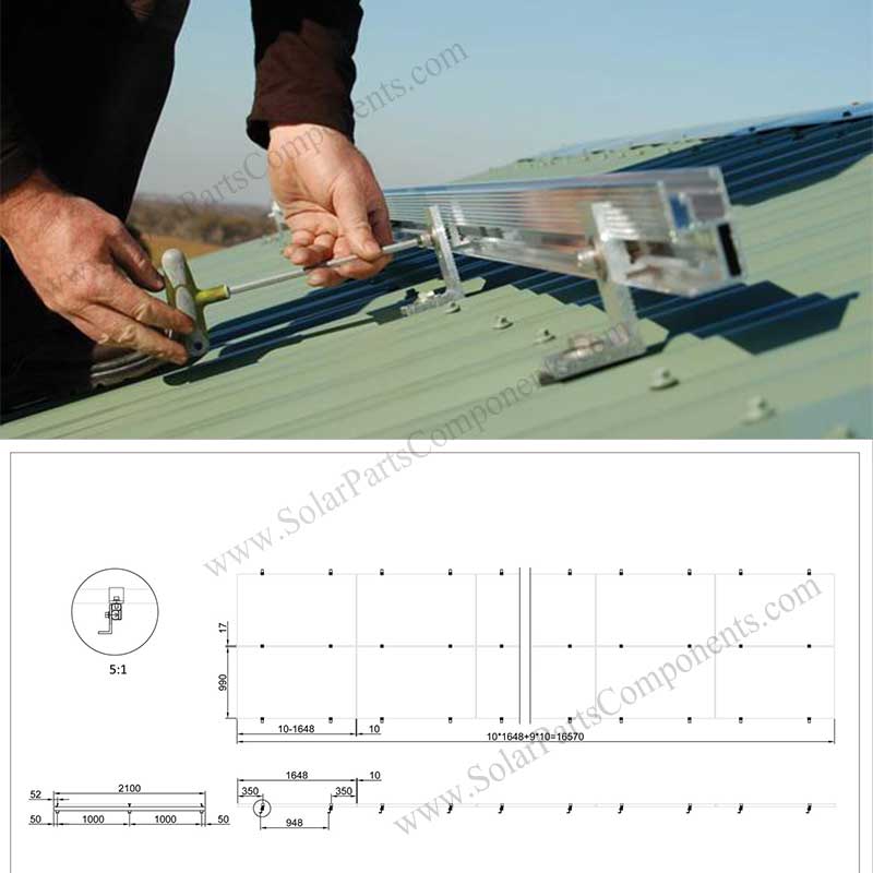 L feet metal roof racking L feet metal roof racking